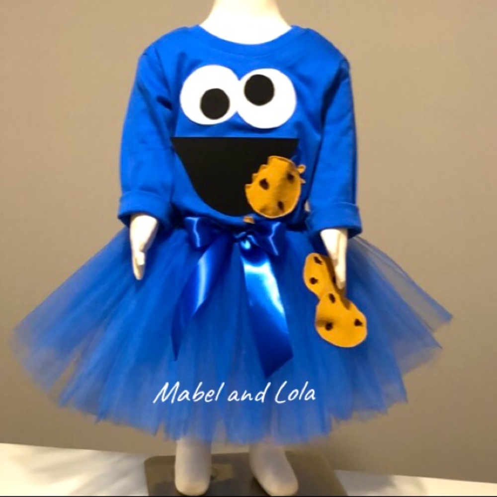 Long Sleeve Cookie Monster Tutu Costume